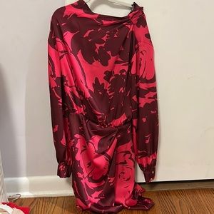 Satin dress from Zara